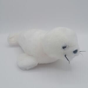 Sea World Shamu Shop White Seal Pup Stuffed Animal - 8" Plush